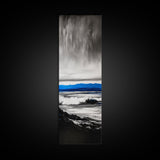Stormy Waves, Dramatic Seascape, Black and White Art, Framed Canvas Print, Coastal Wall Art, Nautical Home Decor, Minimalist Seascape