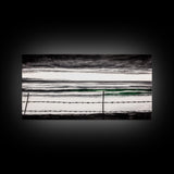 Stormy Ocean, Coastal Wall Art, Black and White Seascape, Minimalist Art, Modern Home Decor, Beach House Artwork, Framed Canvas Print