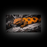 Reptile, Lizard, Wildlife, Canvas Print, Unique Wall Art, Animal Art, Rustic Decor, Living Room Art, Man Cave Gift, Nature Lover Gift