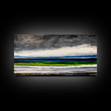 Ocean Wave, Green Waters, Seascape, Canvas Print, Coastal Wall Art, Nautical Decor, Beach House Art, Large Ocean Painting