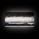 Monochrome Landscape, Mountain Art, Canvas Print, Black And White Landscape, Nature Painting, Living Room Wall Decor, Rustic Wall Art