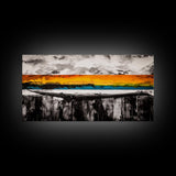 Dramatic Sunset, Abstract Horizon, Vibrant Colorful Art, Bold Nature Wall Art, Southwest Painting, Large Statement Art, Canvas Print