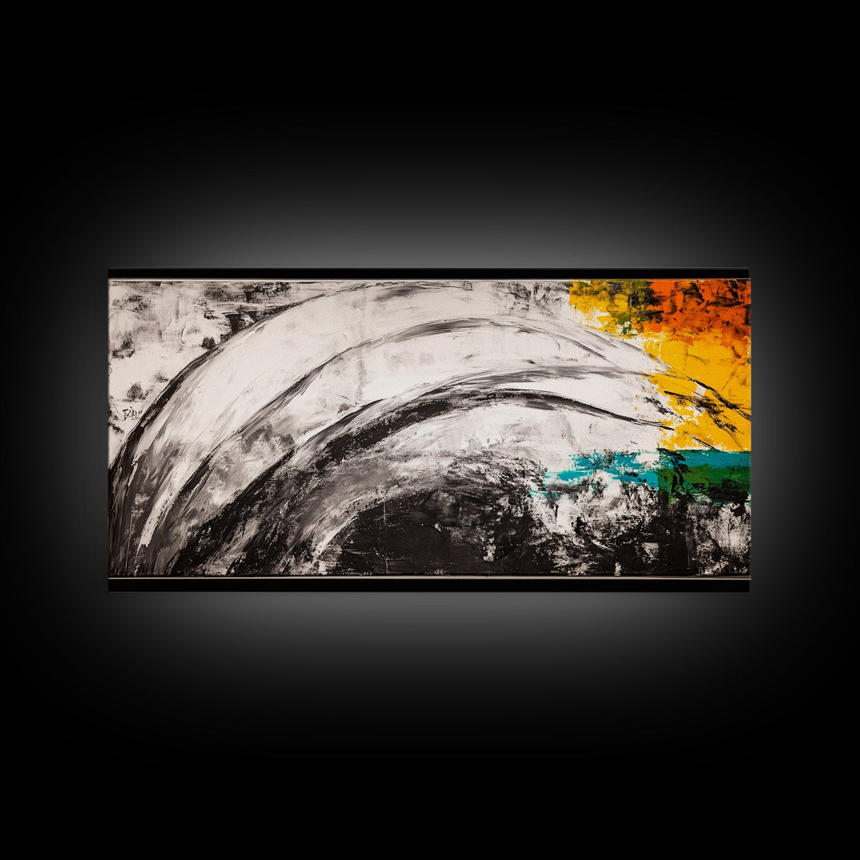 Abstract Waves, Modern Wall Art, Contemporary Painting, Minimalist Art, Framed Canvas Print, Living Room Decor, Unique Artwork