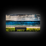 Beach View, Ocean Wall Art, Coastal Home Decor, Blue Canvas Print, Nature Artwork, Living Room Art, Nautical Art, Summer Wall Decor
