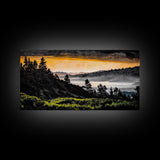 Mountain Sunset, Landscape Canvas Print, Nature Wall Art, Rustic Decor, Fall Artwork, Wilderness Painting, Living Room Wall Art