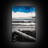 Ocean Serenity, Coastal Landscape, Nautical Wall Art, Beach House Decor, Framed Canvas Print, Living Room Wall Art, Seascape Painting