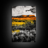 Desert, Canyon Landscape, Western Wall Art, Canvas Print, Rustic Home, Earthy Tones, Living Room Decor, Southwest Aesthetic