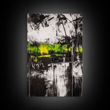 Abstract Forest, Black and White Art, Moody Nature Painting, Contemporary Wall Decor, Modern Office Art, Canvas Print