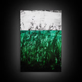 Abstract Grassland, Green Nature Art, Minimalist Botanical Wall Decor, Earthy Modern Print, Framed Canvas Print, Living Room Wall Art