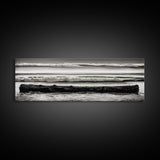 Ocean Waves, Black and White Photography, Coastal Art, Framed Canvas Print, Beach House Decor, Minimalist Seascape, Nautical Theme