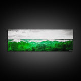 Ocean Wave, Green Sea, Coastal Art, Beach House, Canvas Print, Large Wall Art, Modern Seascape, Minimalist Decor, Bedroom Wall Art