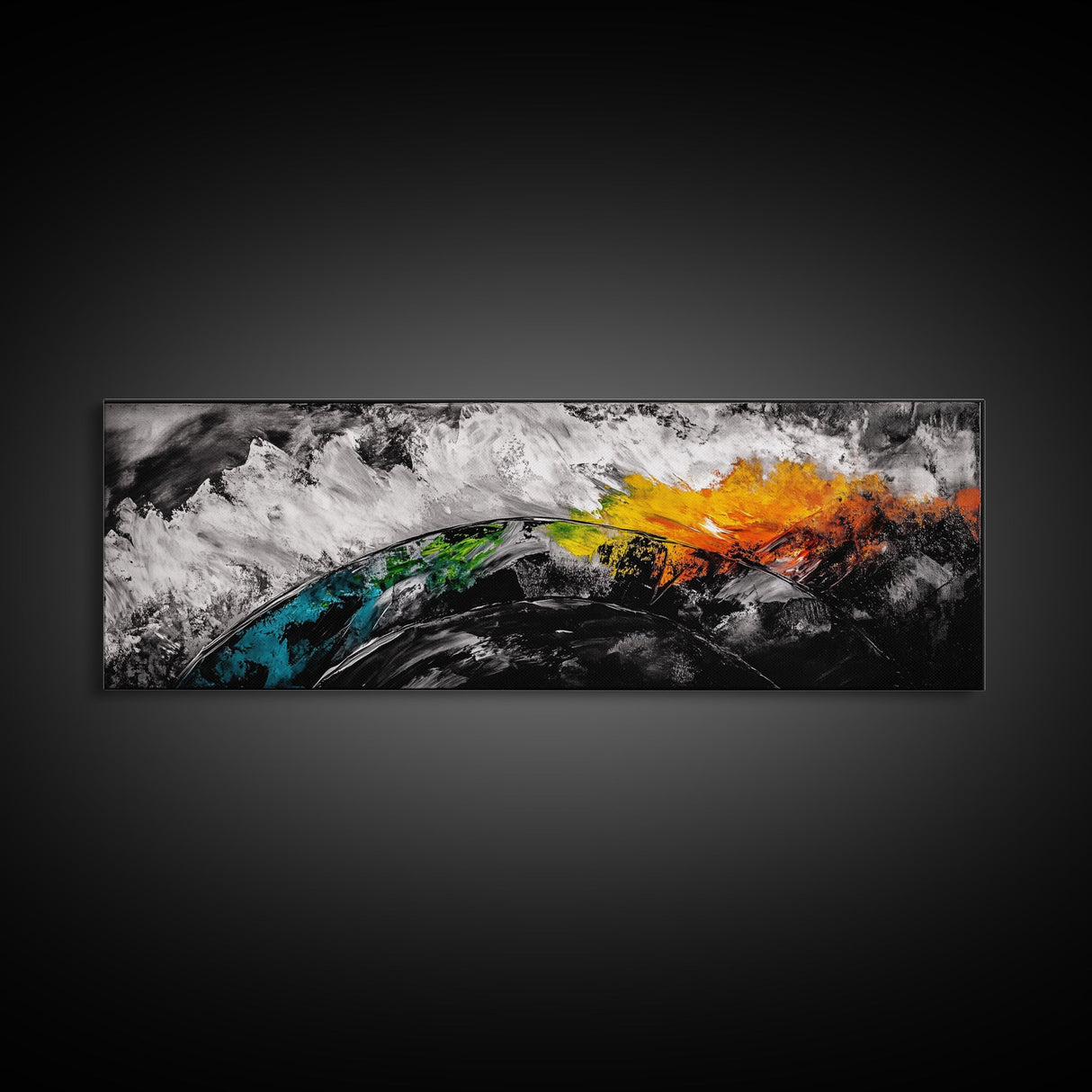 Abstract Earth, Bold Color Wall Art, Framed Canvas Print, Modern Home Decor, Living Room Wall Art, Unique Abstract Painting, Statement Art