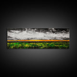 Dramatic Sky, Stormy Landscape, Sunset Over Fields, Modern Nature Art, Framed Canvas Print, Living Room Decor, Abstract Art, Moody Wall Art