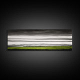 Rolling Hills, Green Fields, Minimalist Landscape, Canvas Print, Nature Wall Art, Modern Farmhouse, Rustic Decor, Office Aesthetic
