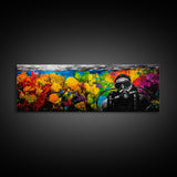 Scuba Diver, Underwater Exploration Art, Vibrant Ocean Scene, Bold Nautical Art, Large Canvas Print, Living Room Wall Art
