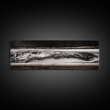 Monochrome, Ocean Waves, Black and White, Canvas Print, Dramatic Seascape, Modern Wall Art, Bedroom Decor, Large Wall Art, Minimalist Art