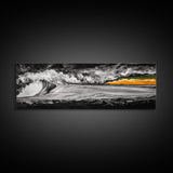 Dramatic, Ocean Wave, Black and White, Canvas Print, Coastal Wall Art, Modern Home Decor, Large Wall Art, Minimalist Art, Bedroom Wall Art
