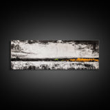 Mountain Fog, Black and White, Minimalist Wall Art, Canvas Print, Misty Hills, Dramatic Nature Scene, Office Wall Art, Tranquil Home Decor