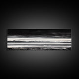 Stormy Mountains, Black and White Art, Monochrome Landscape, Modern Wall Decor, Framed Canvas Print, Nature Inspired, Minimalist Home Art