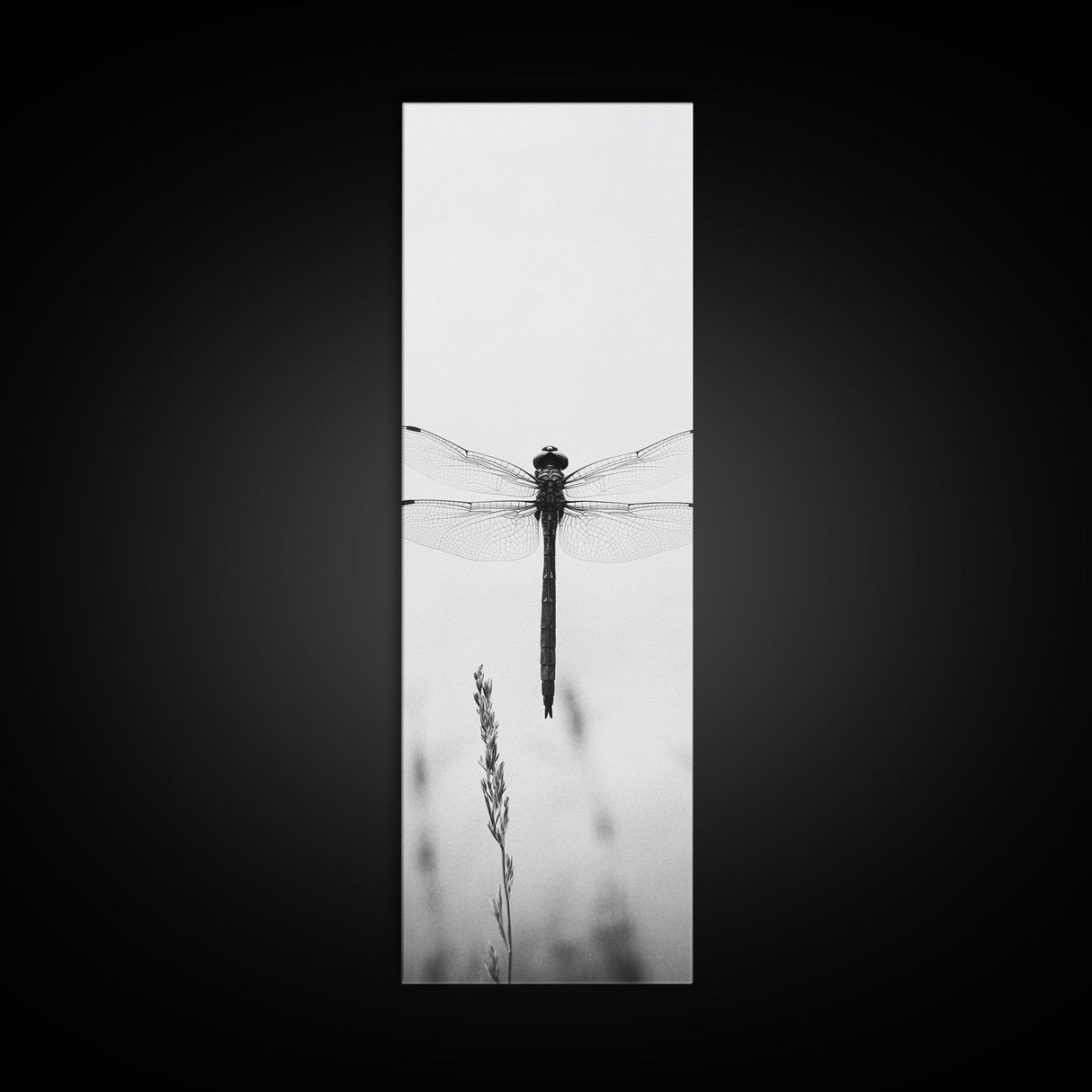 Dragonfly, Nature Wall Art, Insect Print, Minimalist Style, Canvas Print, Neutral Wall Decor, Bedroom Wall Art, Boho Botanical Insect