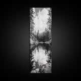 Forest Reflection, Tranquil Lake, Evergreen Woods, Wilderness Scene, Canvas Print, Rustic Cabin Wall Decor, Nature Photography Art