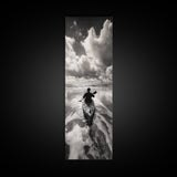 Ocean Adventure, Kayak Journey, Seascape Escape, Framed Canvas Print, Modern Office Wall Art, Coastal Decor, Adventure Photography