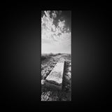 Abandoned Gravestone, Historic Cemetery, Gothic Vibes, Moody Decor, Framed Canvas Print, Halloween Art, Fall Living Room Art, Living Room Art