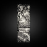 Autumn Forest Light, Peaceful Woodland Canopy, Fall Vibes Scene, Framed Canvas Print, Cozy Living Room Art, Entryway Wall Art