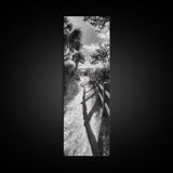 Beach Path, Palm Shadows, Coastal Walkway, Tropical Foliage, Canvas Print, Bathroom or Hallway Wall Art, Coastal Minimalist, Cozy Lodge Decor