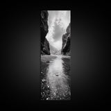 Mountain Valley, Serene Stream, Canyon Light, Framed Canvas Print, Peaceful Nature Scene, Bedroom or Study Minimalist Wall Decor