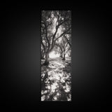 Tree Shadows, Woodland Light, Forest Stroll, Peaceful Canopy, Dappled Light Canvas Print, Cozy Living Room Wall Art, Autumn Decor