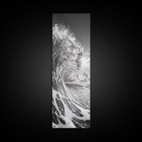 Ocean Wave, Splash Art, Dramatic Sea, Framed Canvas Print, Surfer Gift, Beach House Decor, Dynamic Water Scene, Nature Photography