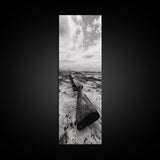 Shotgun Beach, Western Art, Coastal Edge, Canvas Print, Masculine Wall Decor, Cabin Style, Rustic Photography, Dramatic Sky