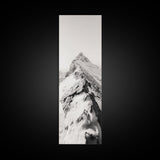 Alpine Peak, Snow Summit, Rugged Path, Canvas Print, Adventure Wall Decor, Minimalist Nature Art, Winter Landscape Photography