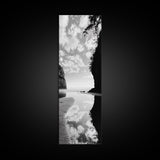 Tidepool Reflection, Ocean Mirror, Seaside Tranquility, Coastal Landscape, Framed Canvas Print, Spa Bathroom Wall Art, Minimalist Decor