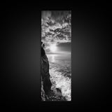 Cliff Edge, Ocean Breeze, Golden Hour, Scenic Overlook, Framed Canvas Print, Landscape Photography, Hallway Wall Art, Boho Style