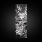 Ocean Splash, Dramatic Sunset, Crashing Waves, Sky Contrast, Canvas Print, Nautical Art, Coastal Bathroom Decor, Bold Seascape