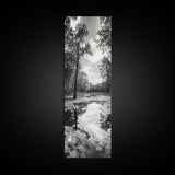 Reflective Forest, Nature Calm, Monochrome Trees, Peaceful Swamp, Framed Canvas Print, Rustic Cabin Decor, Moody Wall Art, Entryway Print
