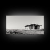 Beach Cabin, Coastal Escape, Minimalist Home, Seaside Solitude Scene, Canvas Print, Boho Beach Wall Art, Guest Room Decor