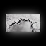 Aerial Desert, Cracked Earth, Modern Texture, Abstract Terrain, Canvas Print, Office Wall Art, Earth Tones, Contemporary Natural Art