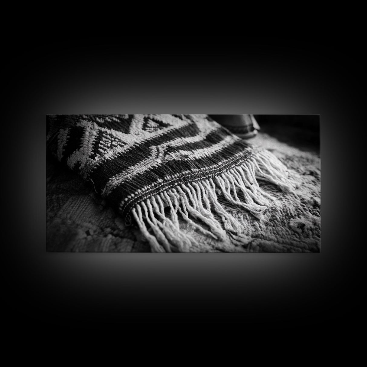 Woven Fringe Detail, Boho Textile Art, Fiber Wall Tapestry, Earthy Home Decor, Canvas Print, Bedroom Wall Art, Bohemian Style Accent