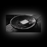 Rustic Soap Bowl, Farmhouse Kitchen Art, Homestead Decor, Simple Living Style, Canvas Print, Country Kitchen Wall Art, Autumn Accent