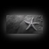 Ocean Starfish, Seashore Calm, Coastal Nature Print, Beach Zen Decor, Framed Canvas Print, Minimalist Bathroom Art, Ocean Wall Piece