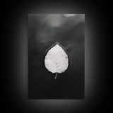 Floating Leaf, Still Water, Nature Simplicity, Autumn Calm, Canvas Print, Minimalist Wall Art, Bathroom Decor, Scandinavian Fall Style