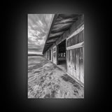 Rustic Barn, Weathered Wood, Country Charm, Canvas Print, Farmhouse Wall Art, Autumn Decor, Entryway Rustic Home Accent, Living Room Art