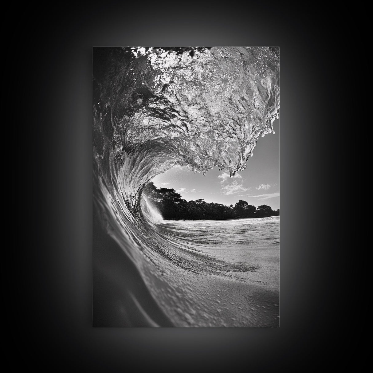 Ocean Wave, Surf Wall Art, Seascape Photography, Framed Canvas Print, Coastal Decor, Beach House Art, Bathroom Wall Art, Minimalist Art