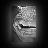 Ocean Wave, Surf Wall Art, Seascape Photography, Framed Canvas Print, Coastal Decor, Beach House Art, Bathroom Wall Art, Minimalist Art