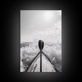 Kayak Splash, Adventure Paddle, Ocean Journey, Water Sports Art, Canvas Print, Office Wall Art, Outdoor Enthusiast Gift, boho wall decor