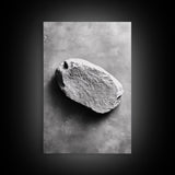 Primitive Rock, Shadow Texture, Minimal Earth Tone, Framed Canvas Print, Zen Wall Art, Office Decor, Neutral Modern Aesthetic