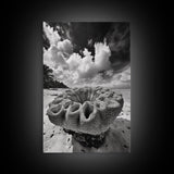 Coral Reef Texture, Ocean Wall Art, Coastal Minimalist, Nature Photography, Framed Canvas Print, Bathroom Wall Decor, Tropical Beach Print